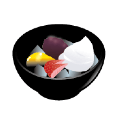 クリームあんみつ