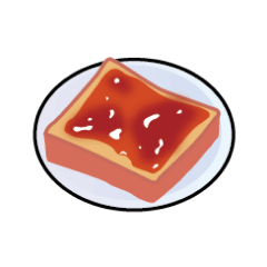 ジャムトースト1枚